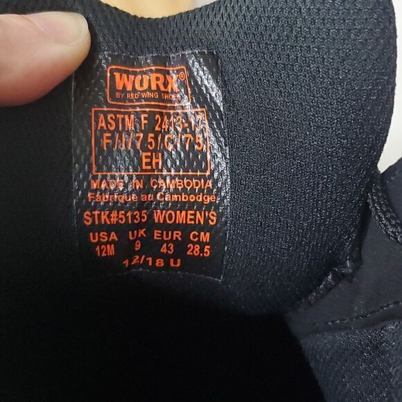 Worx by Red Wing Women's Shoes Slip Resistant Black Work Oxfords Size 12 - Picture 8 of 9